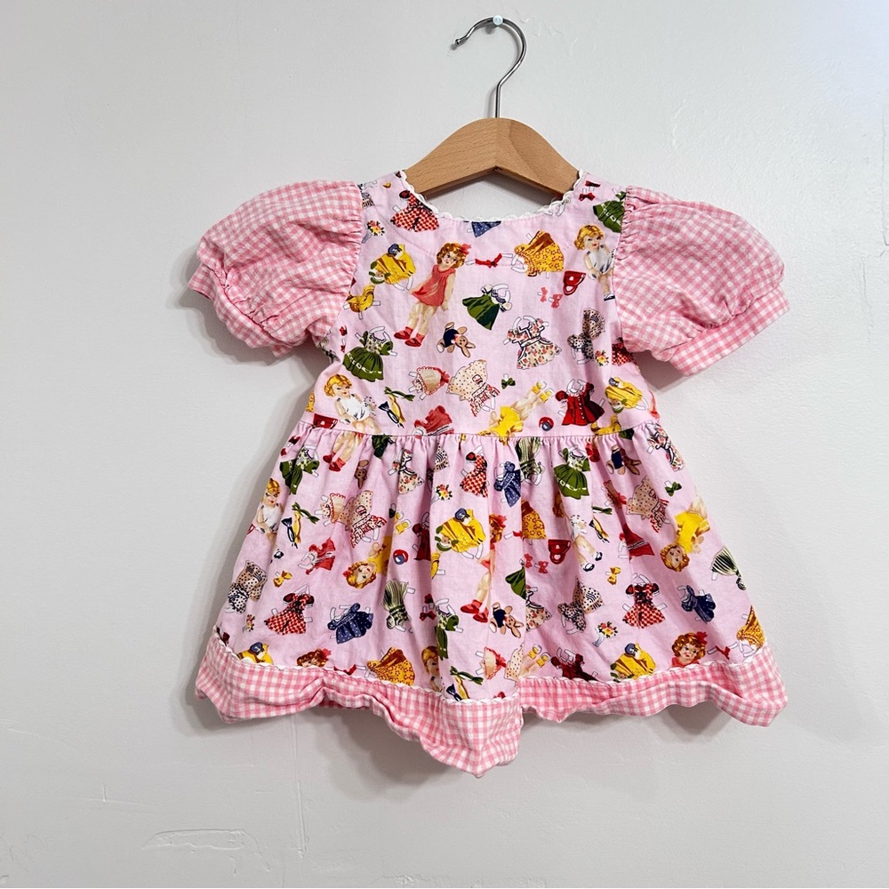 Vintage chicken soup brand paper doll print dress size 2t